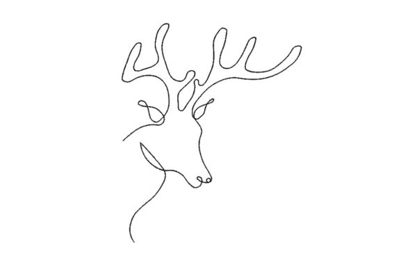 Deer a Head with Horns Embroidery Review