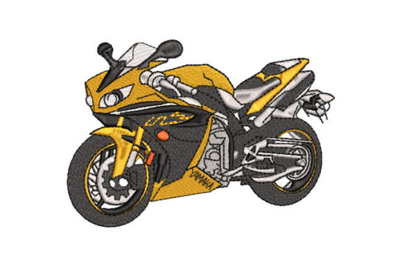 Yellow Racing Motorcycle Embroidery Review